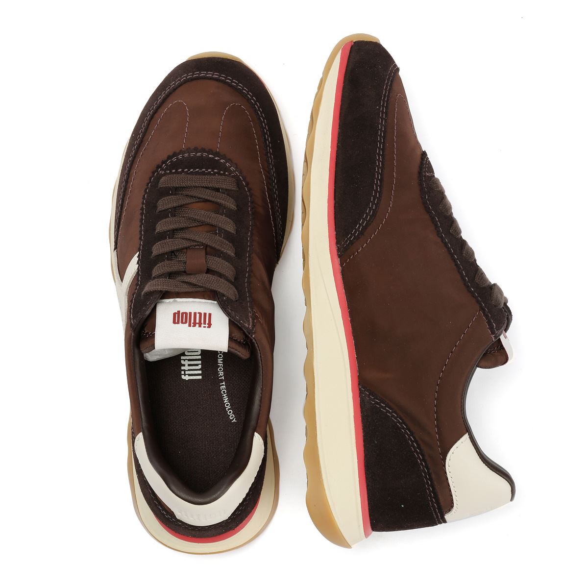 FitFlop Retro-Q FF Nylon Women's Chocolate Brown/Paris Beige Trainers