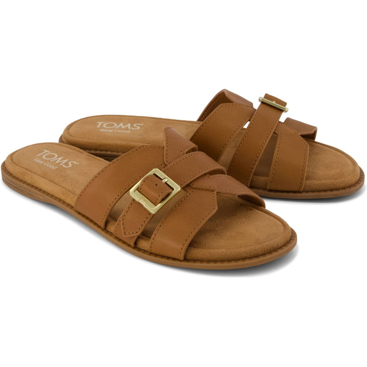 TOMS Sol Leather Women's Brown Sugar Sandals