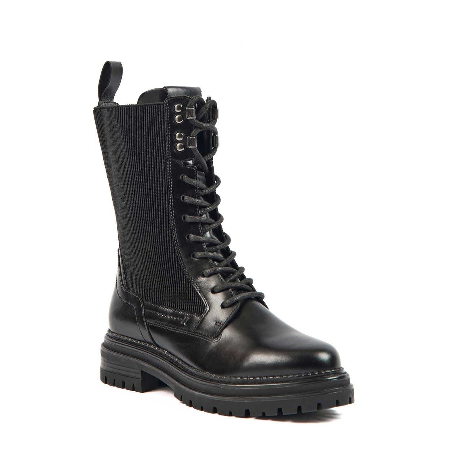 Pod Polly Leather/Textile Women's Black Boots
