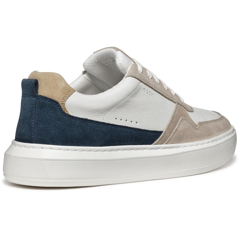 Geox U DEIVEN Leather/Suede Men's Sand/White Trainers