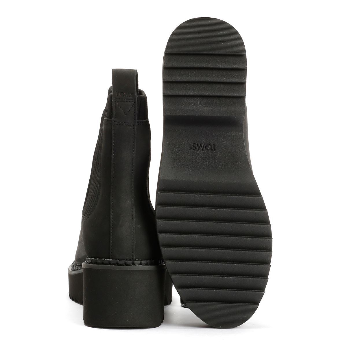 TOMS Millie Nubuck Leather Women's Black Boots