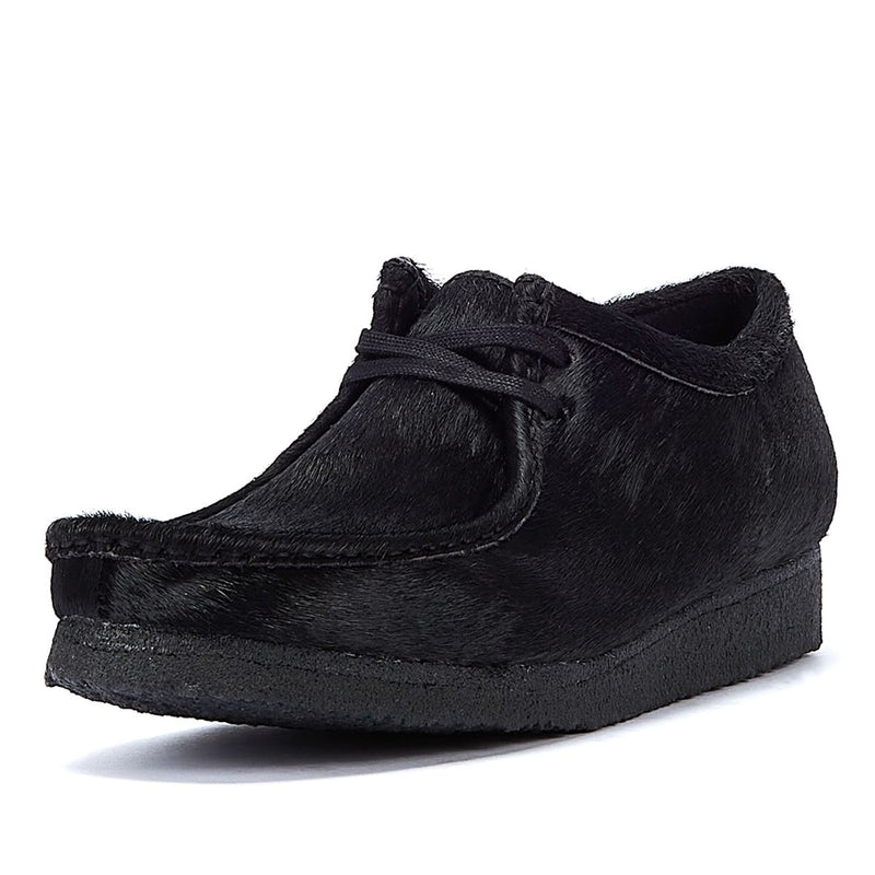 Clarks Originals Wallabee Hair On Men's Black Lace-Up Shoes