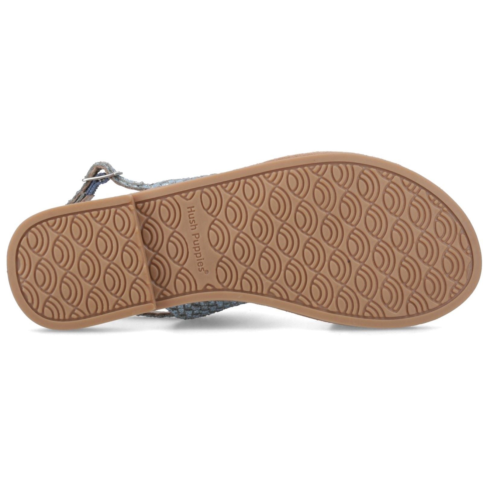 Hush Puppies Helene Sandal Leather Women's Blue Standard Sandals
