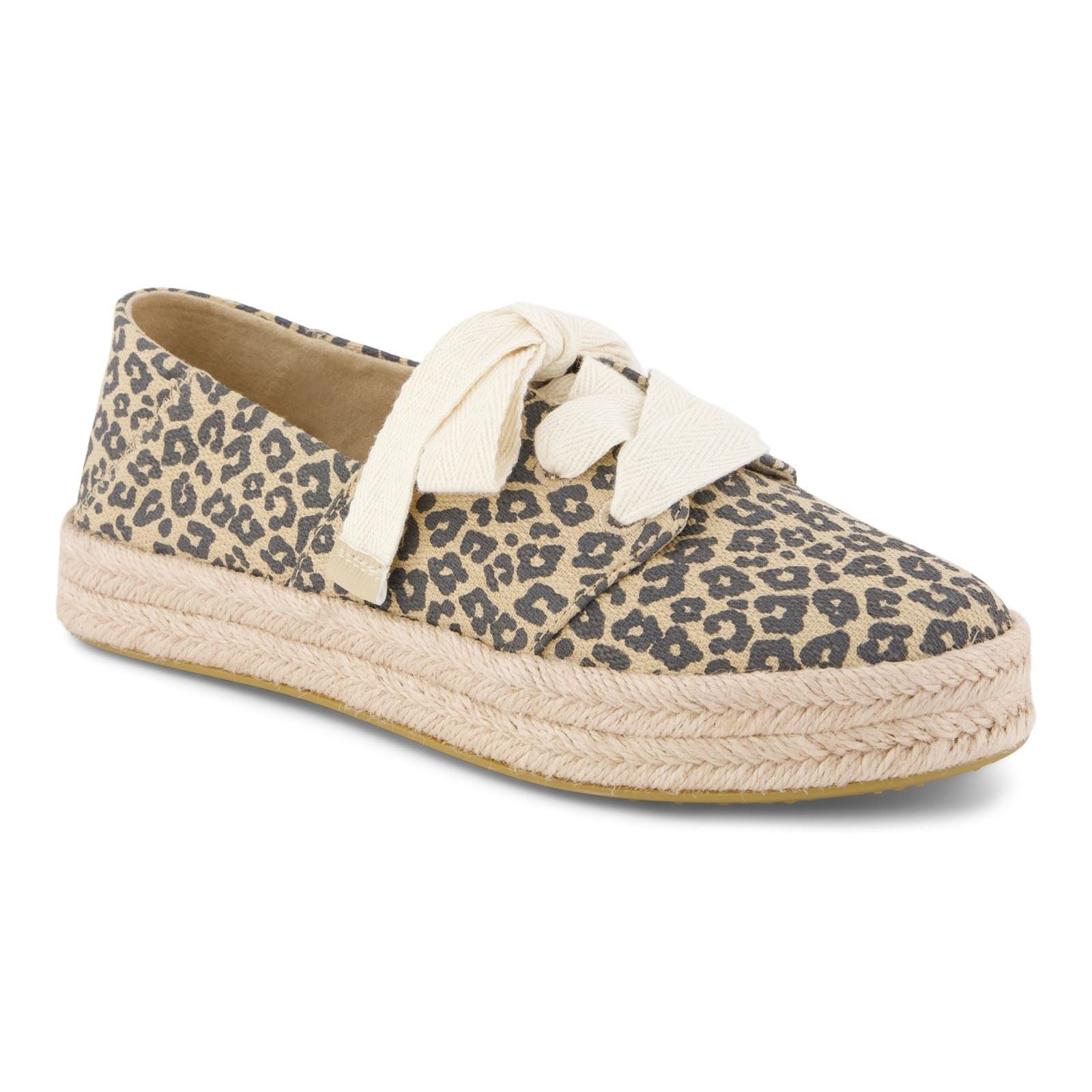 TOMS Carolina Lace Up Cotton Women's Oatmeal Espadrilles