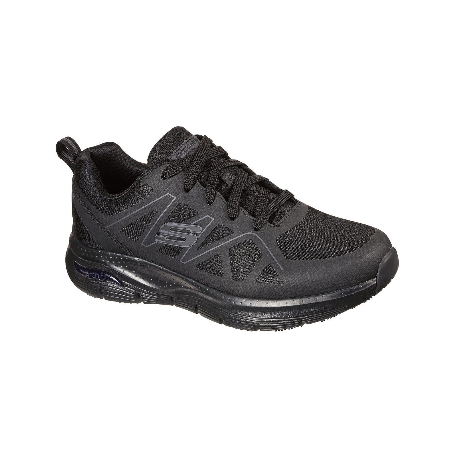 Skechers Workwear Arch Fit SR Axtell Polyester Men's Black Safety Trainers