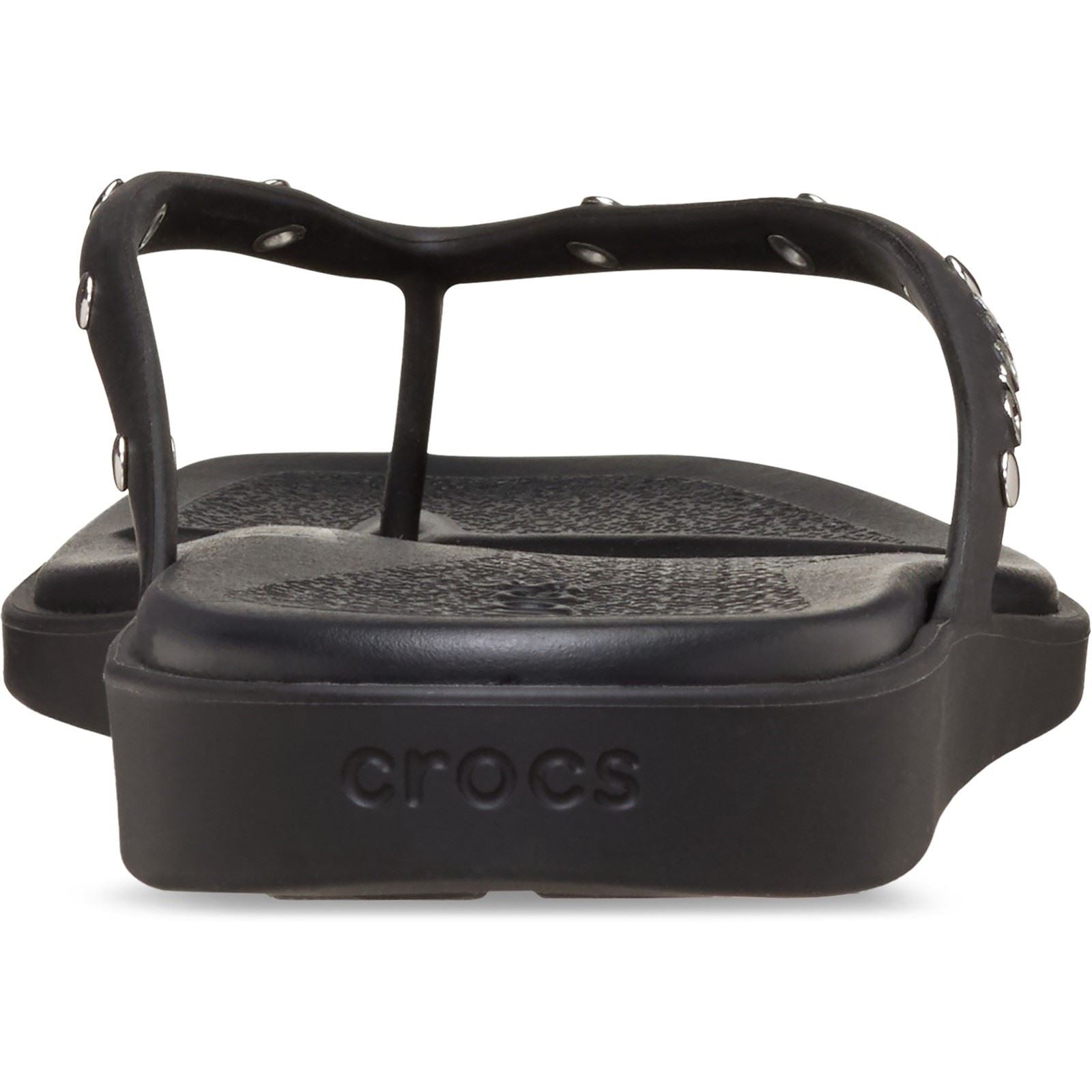 Crocs Miami Studded Flip Thermoplastic Women's Black Flip Flops