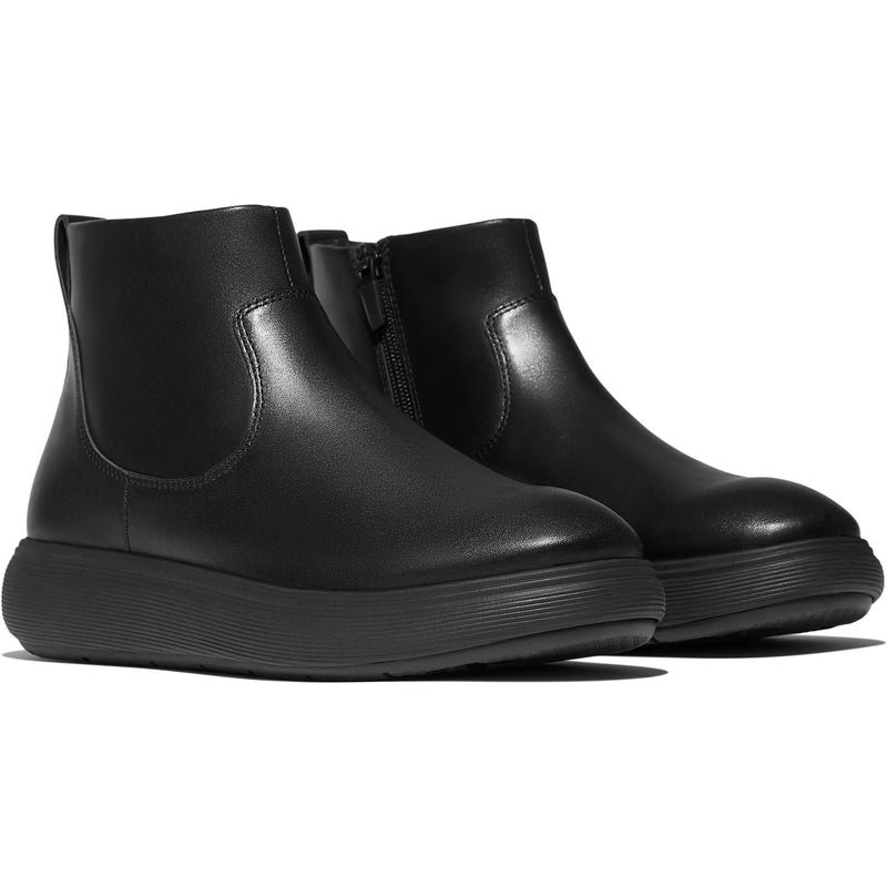 Fitflop Iq-Comff Leather Women's All Black Boots