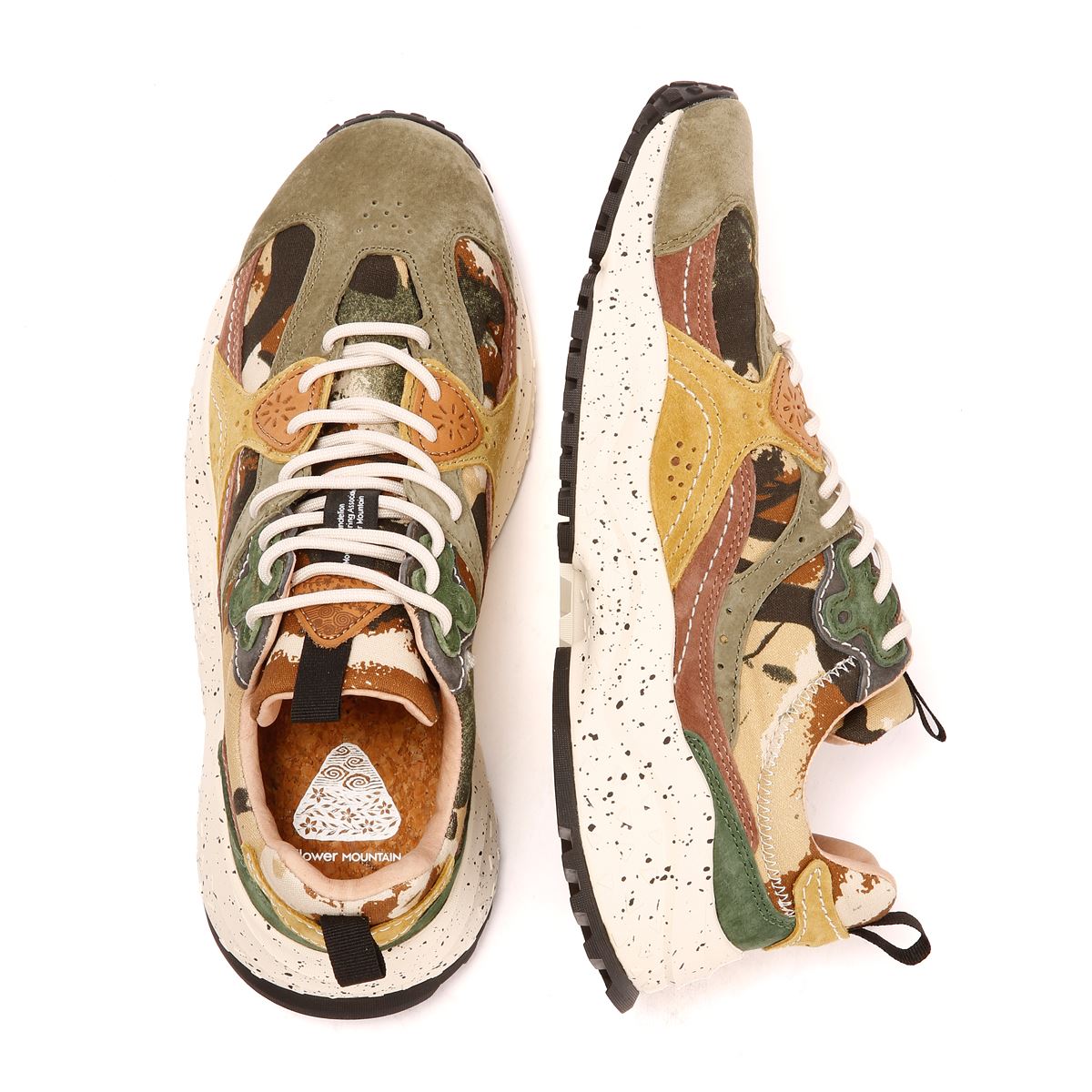 Flower Mountain Wave Suede Men's Camouflage Trainers