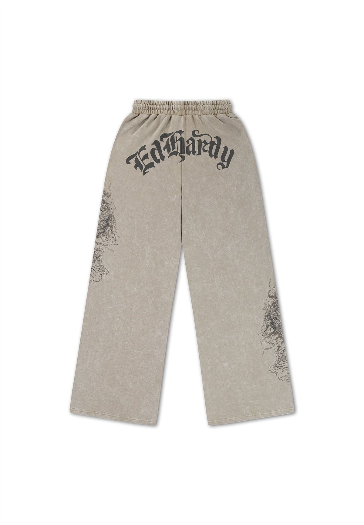 Ed Hardy Gothic Dragon Stone Wash Women's Grey Joggers