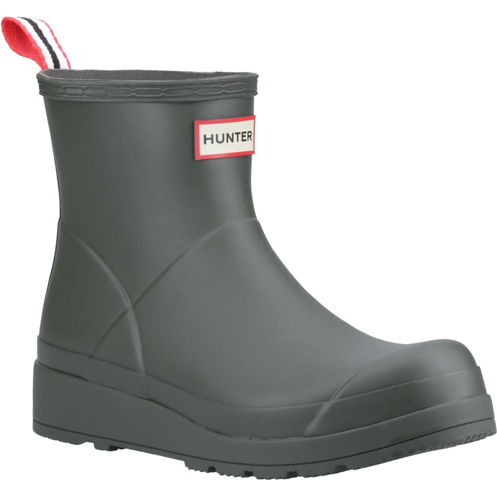 Hunter Play Short Rubber Women's Dark Olive Wellington Boots