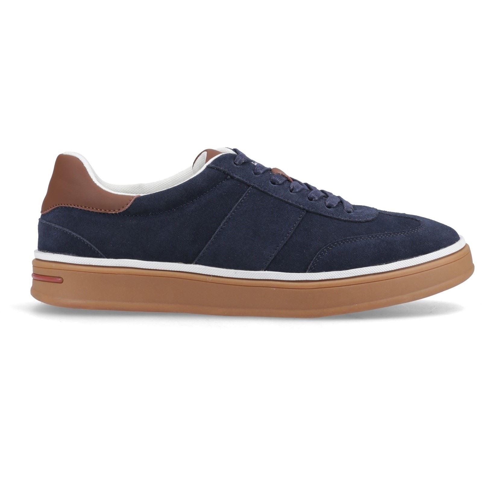 Hush Puppies Carlos Leather Men's Navy Trainers