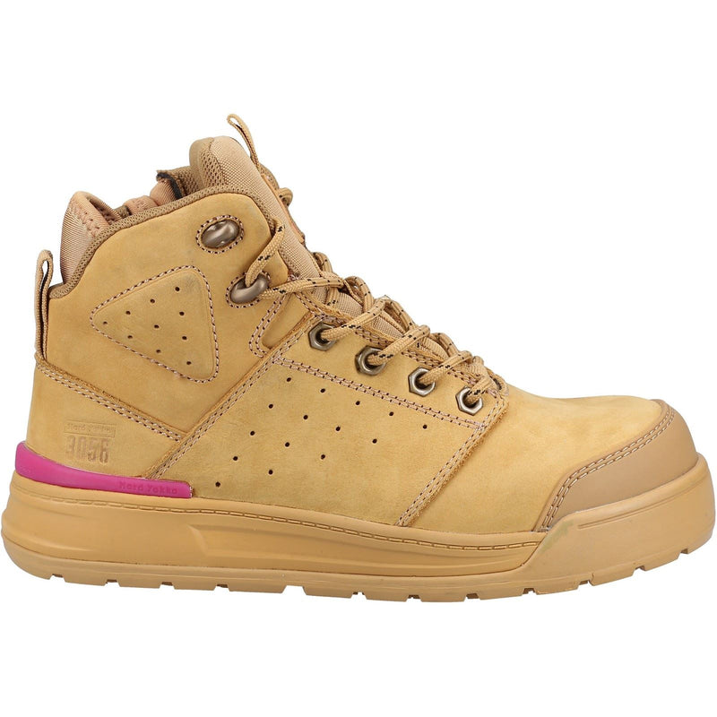 Hard Yakka 3056 Lace Leather Women's Wheat Safety Boots