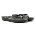FitFlop Iqushion Sparkle Rubber Women's Black Flip Flops