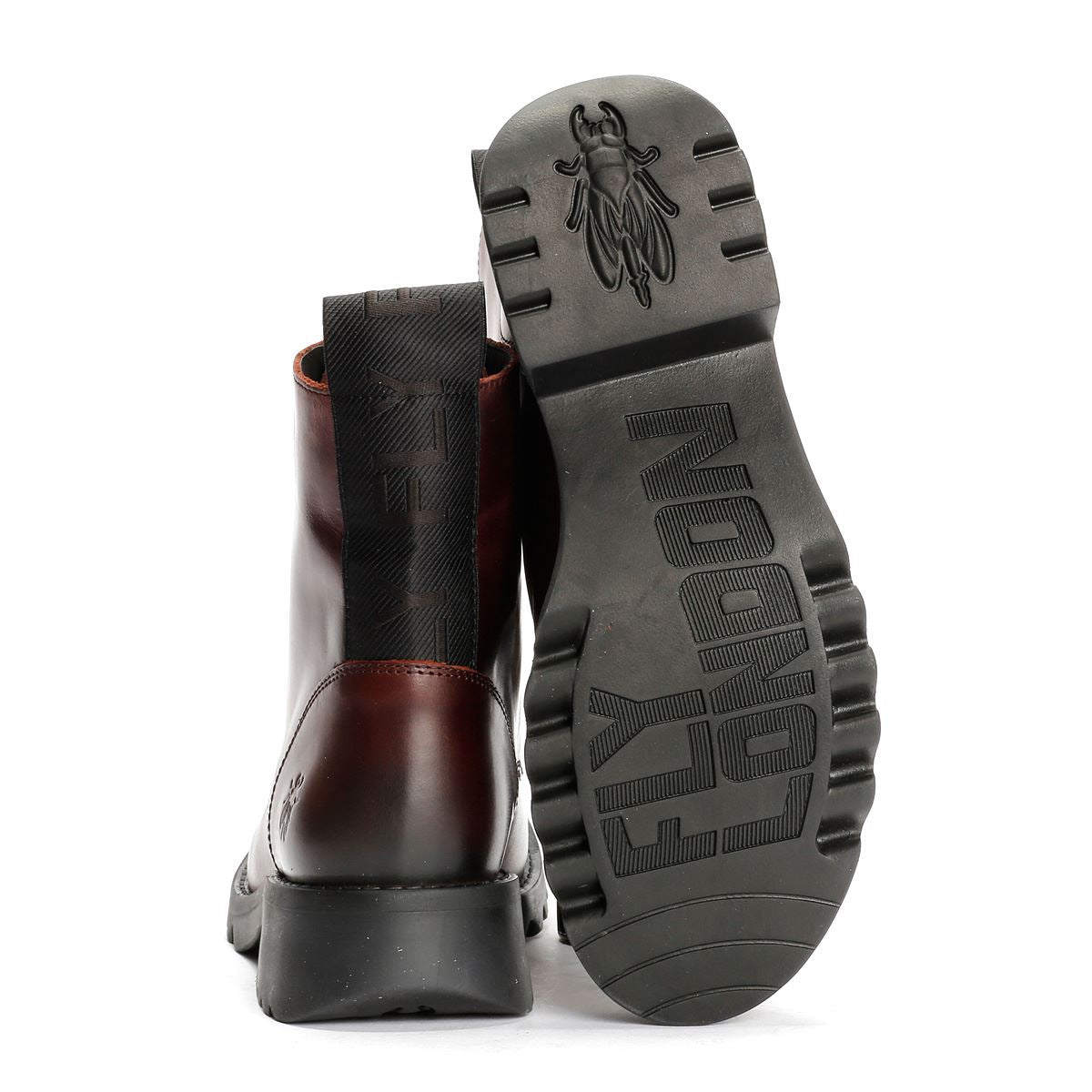 Fly London Ragi Leather Women's Wine Boots