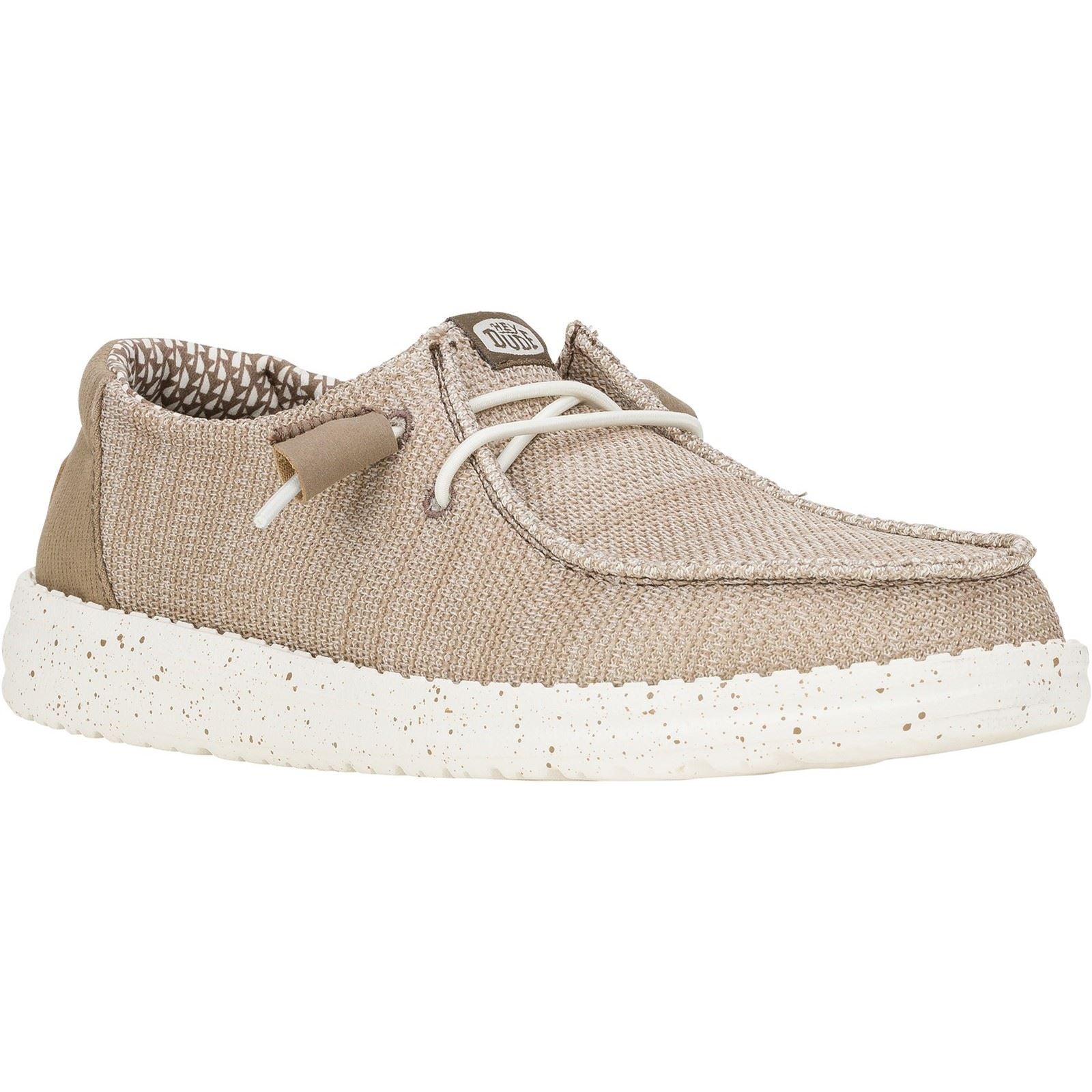 HEYDUDE Wendy Stretch Mesh Synthetic Women's Walnut Loafers