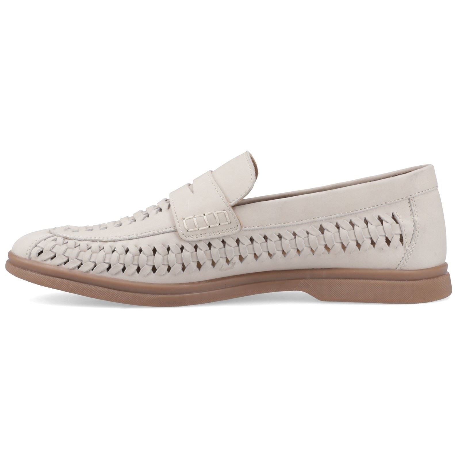 Hush Puppies Bowie Leather Men's Taupe Slim Fit Loafers