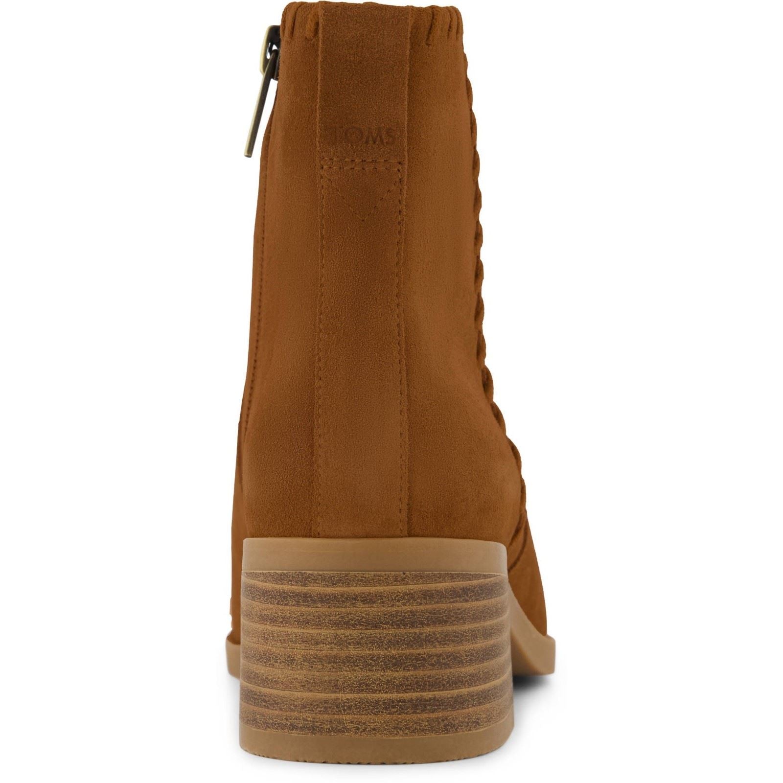 TOMS Delilah Heeled Suede Women's Tan Heeled Ankle Boots