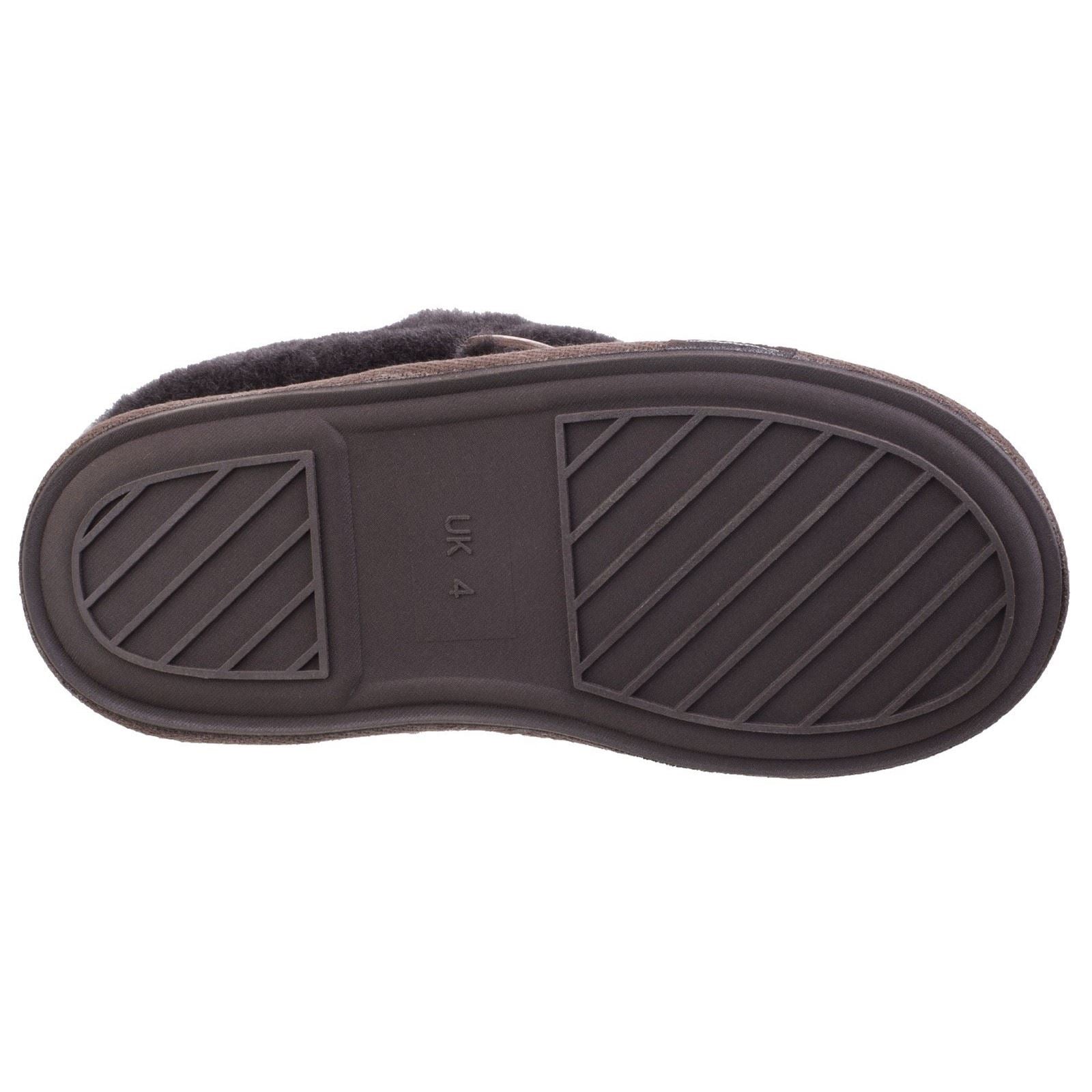 Cotswold Wotton Leather Women's Chocolate Slippers