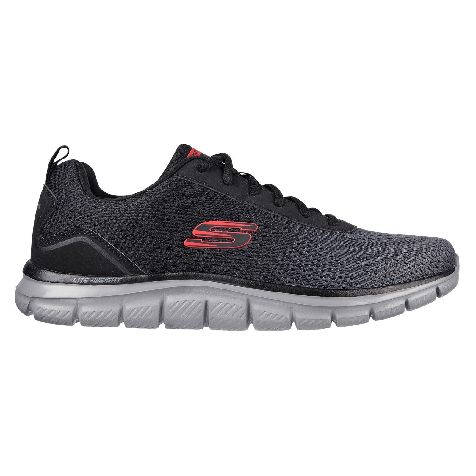 Skechers Track - Ripkent Textile Men's Black/Charcoal Trainers