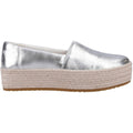TOMS Valencia Leather Women's Silver Espadrilles