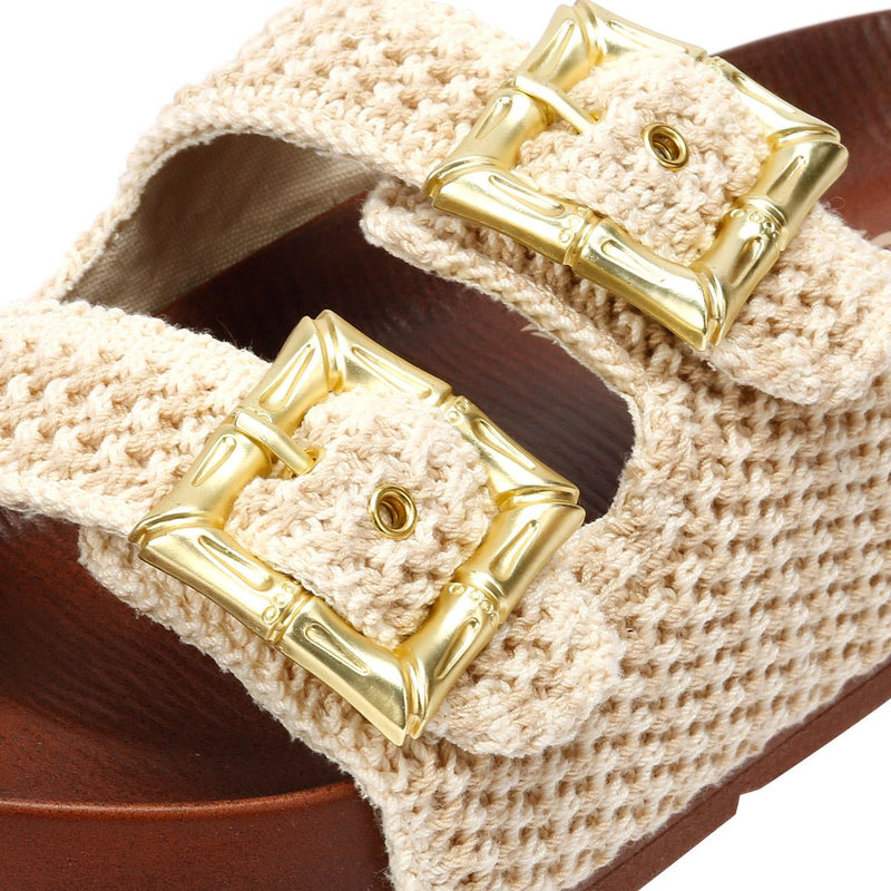 Desert Fleur Super Crochet Women's Natural Sandals
