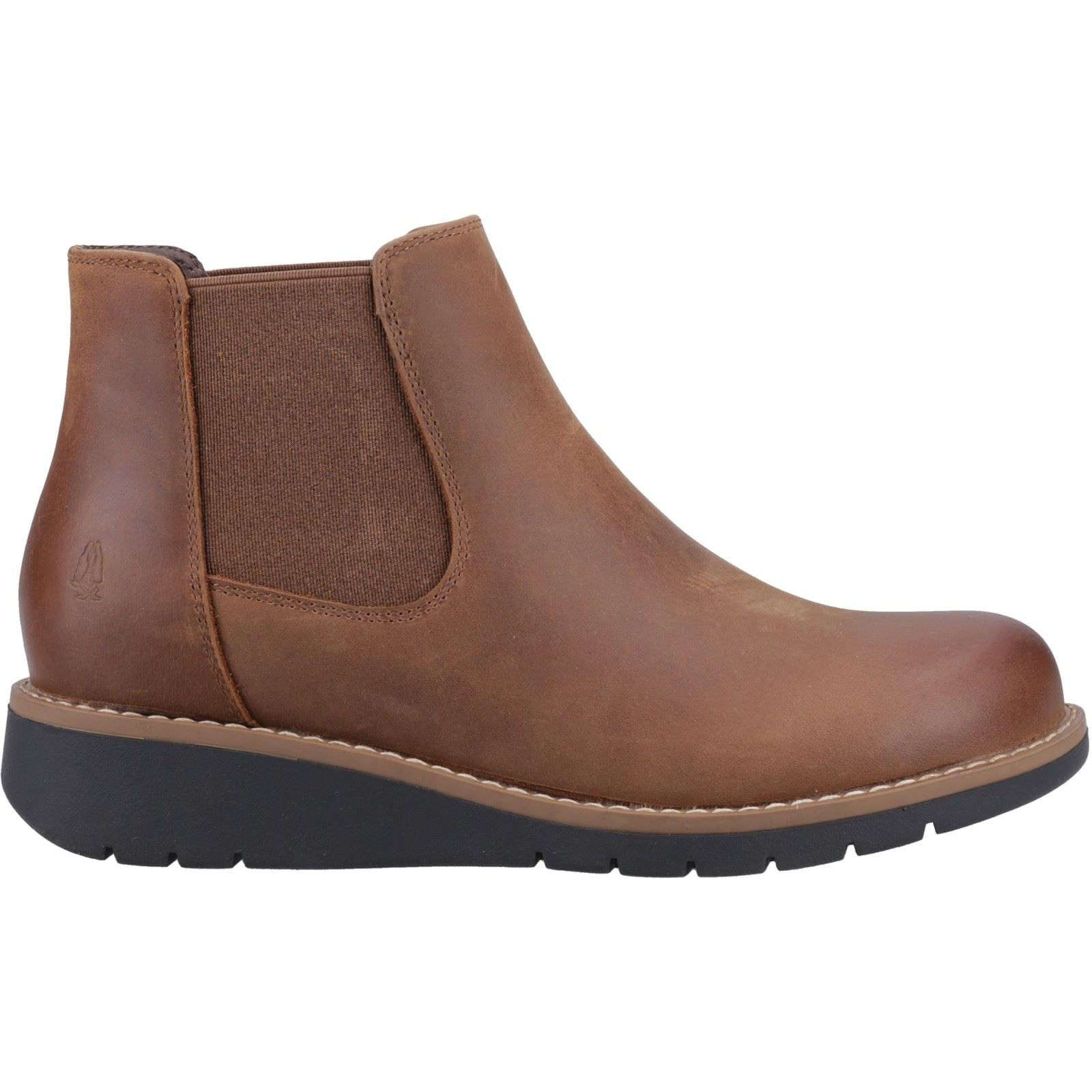 Hush Puppies Leonie Leather Women's Brown Flat Chelsea Boots