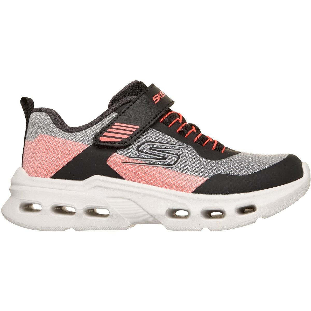 Skechers Glide-Step Drift Zorzox Textile Boy's Black & White/Orange Trainers