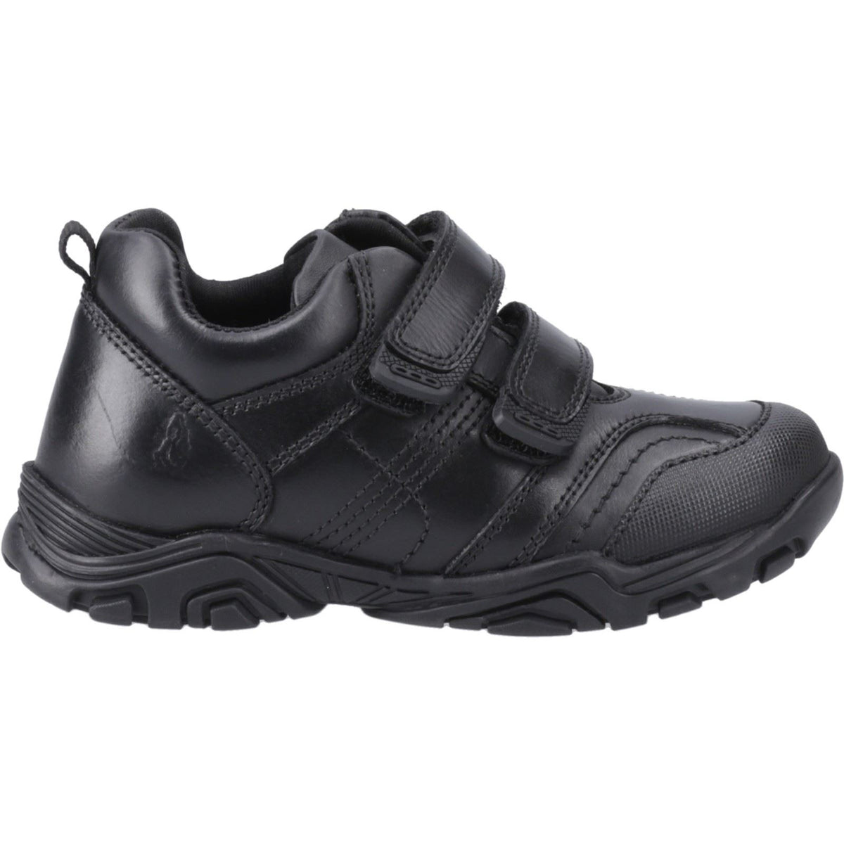Hush Puppies Leroy Leather Boy's Black Shoes