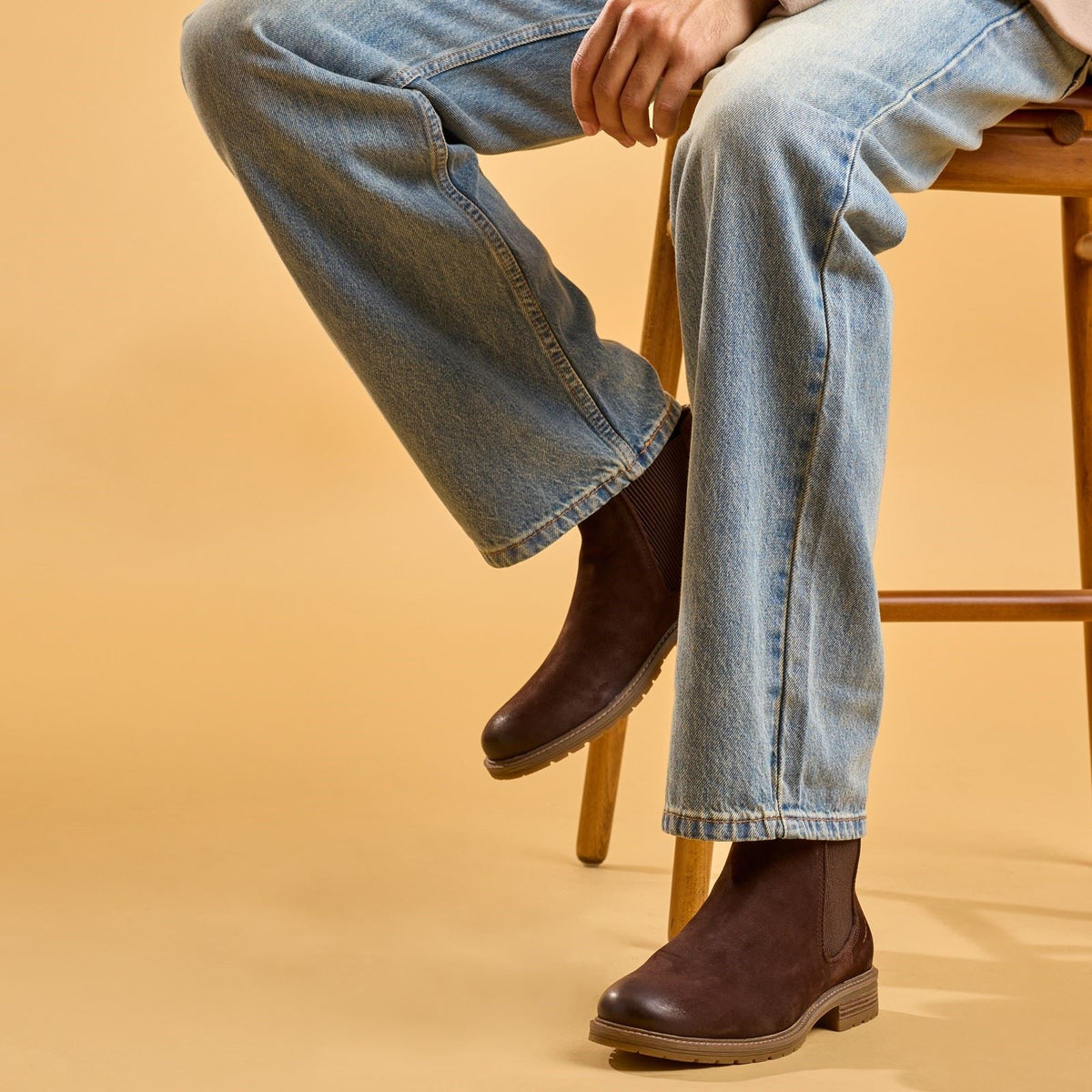 Hush Puppies Russell Leather Men's Dark Brown Ankle Boots