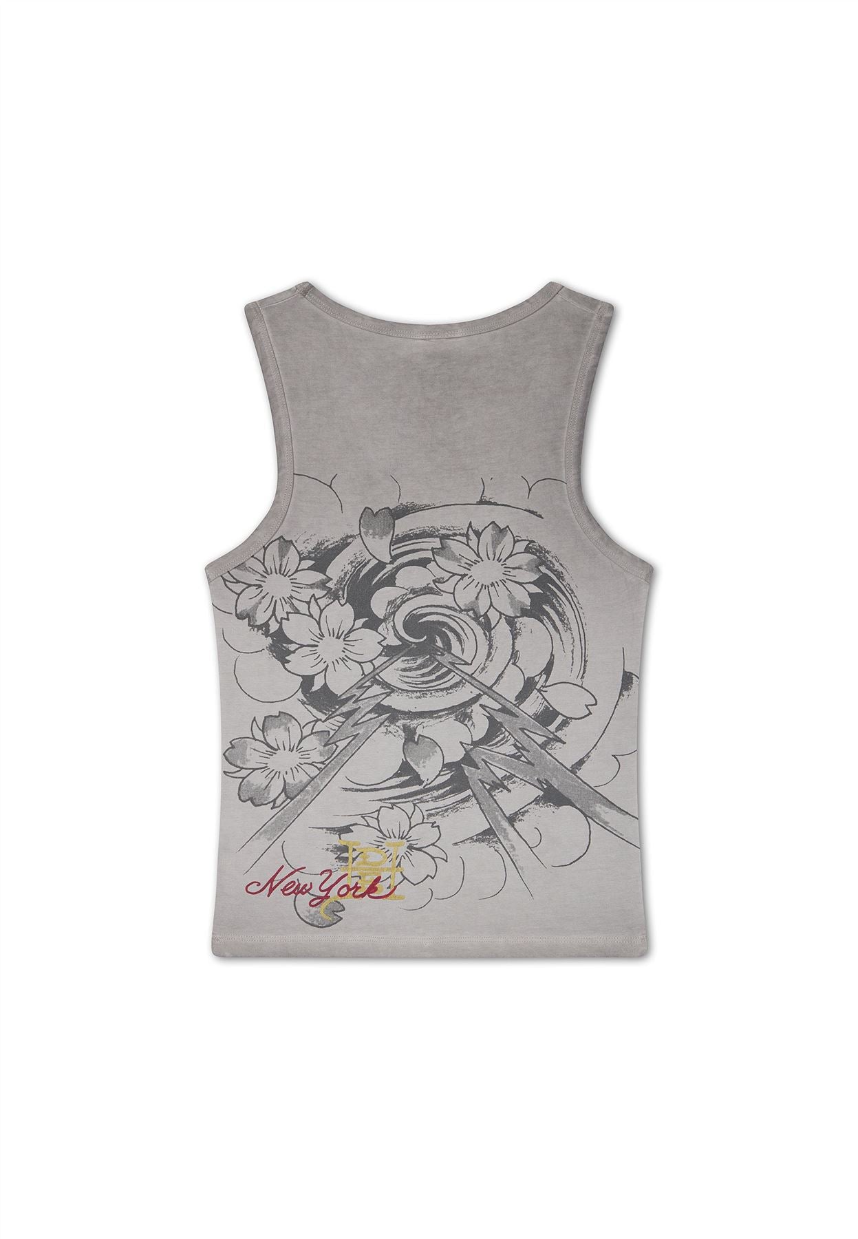Ed Hardy In Memory of When I Cared Fitted Women's Grey Vest Top