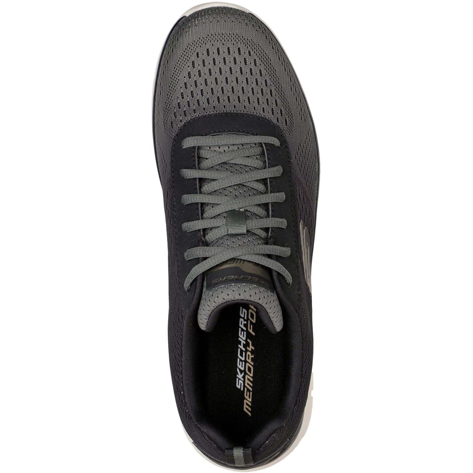 Skechers Track - Ripkent Textile Men's Olive/Black Trainers
