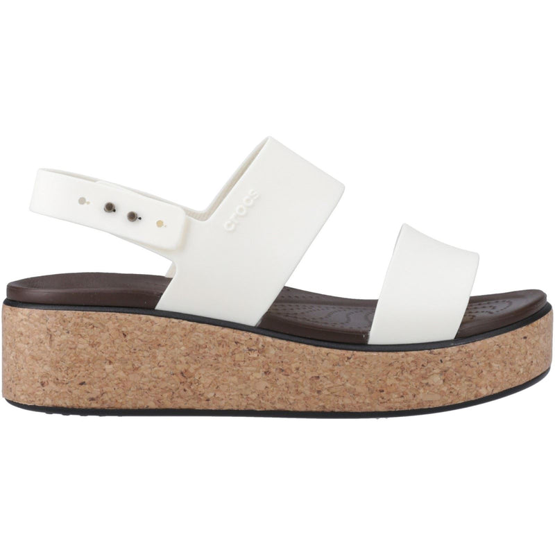 Crocs Brooklyn Cork Synthetic Women's Chalk Sandals