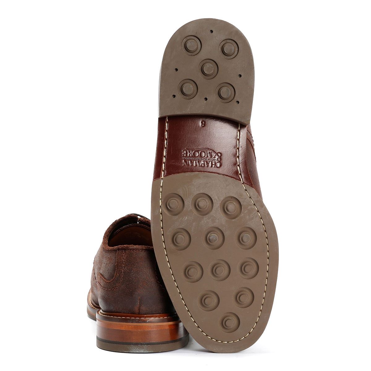 Chapman & Moore Plain Derby Country Leather Men's Choco Shoes