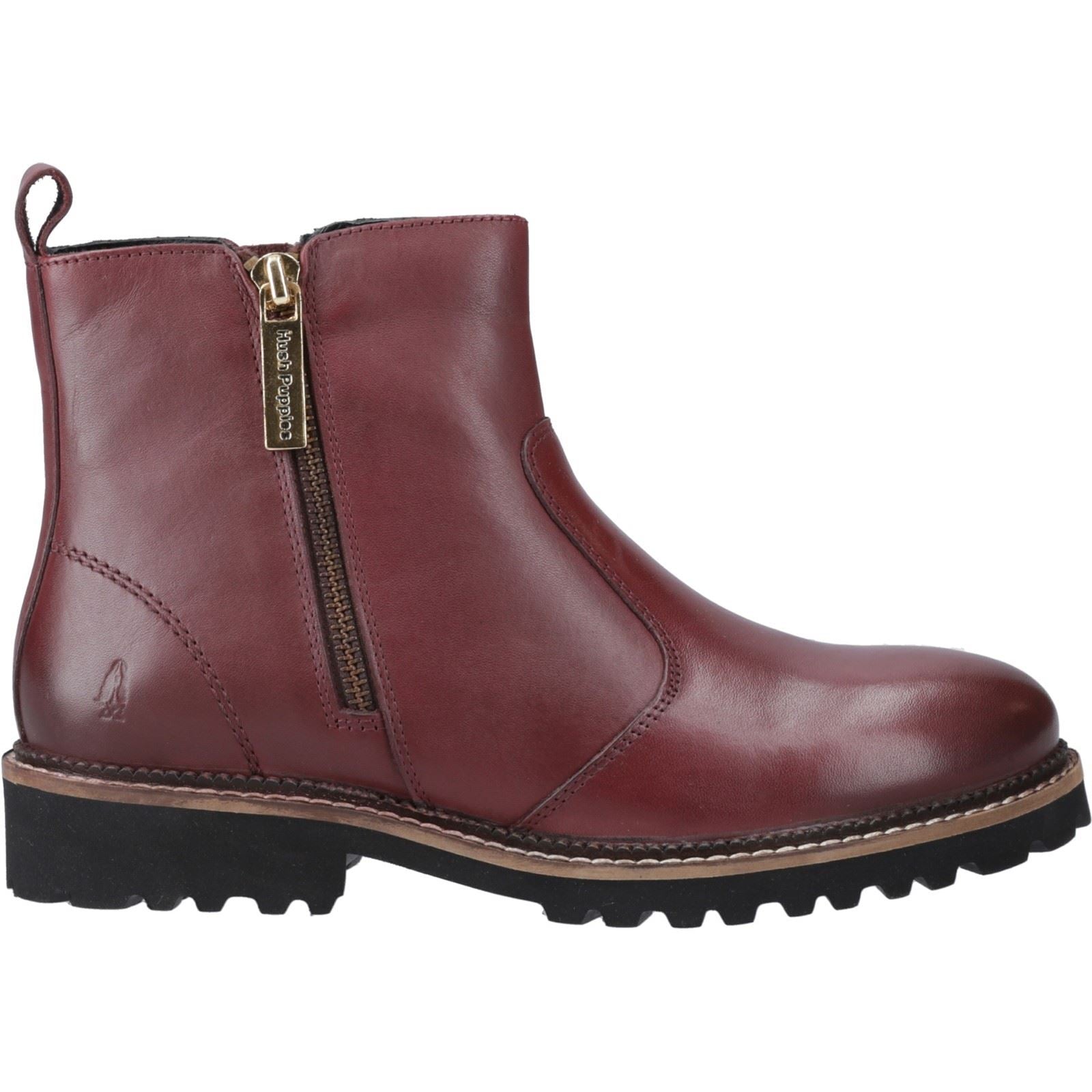 Hush Puppies Grace Zip Suede Women's Burgundy Boots