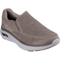 Skechers Arch Fit Crosser Locke Synthetic Men's Taupe Trainers