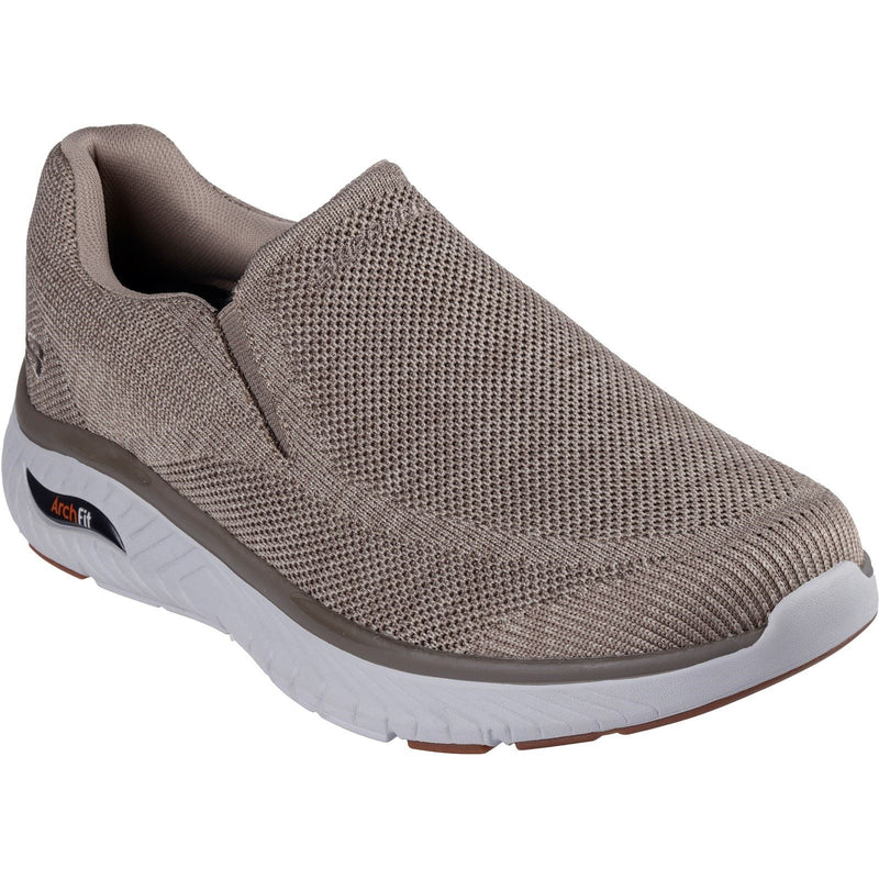 Skechers Arch Fit Crosser Locke Synthetic Men's Taupe Trainers