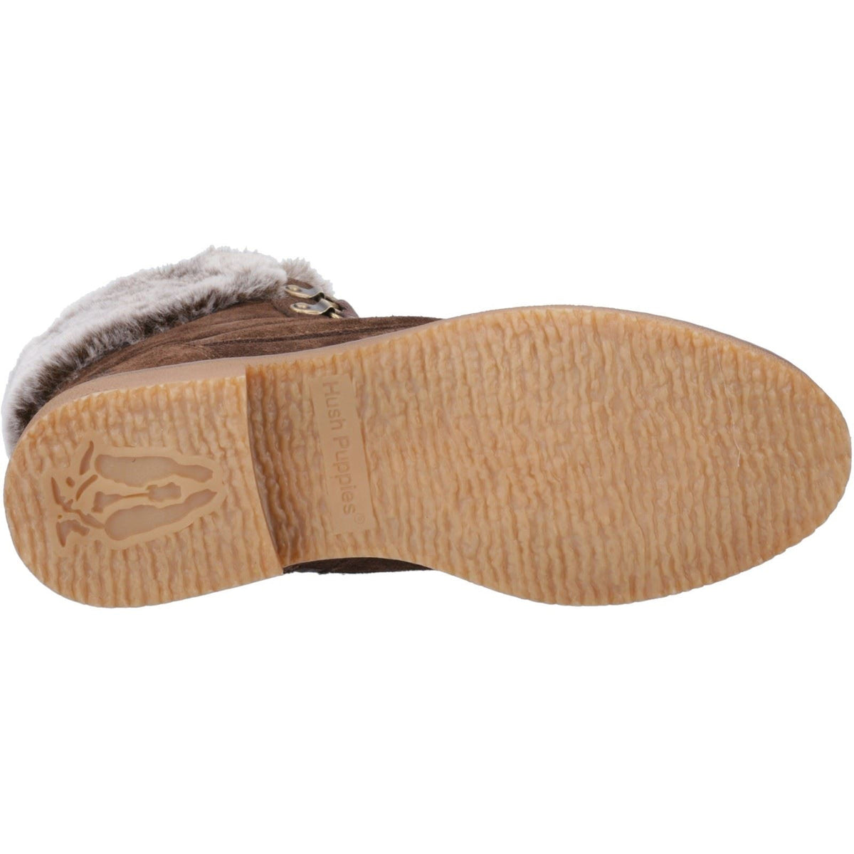Hush Puppies Florence Suede Women's Chocolate Wide Fit Winter Ankle Boots