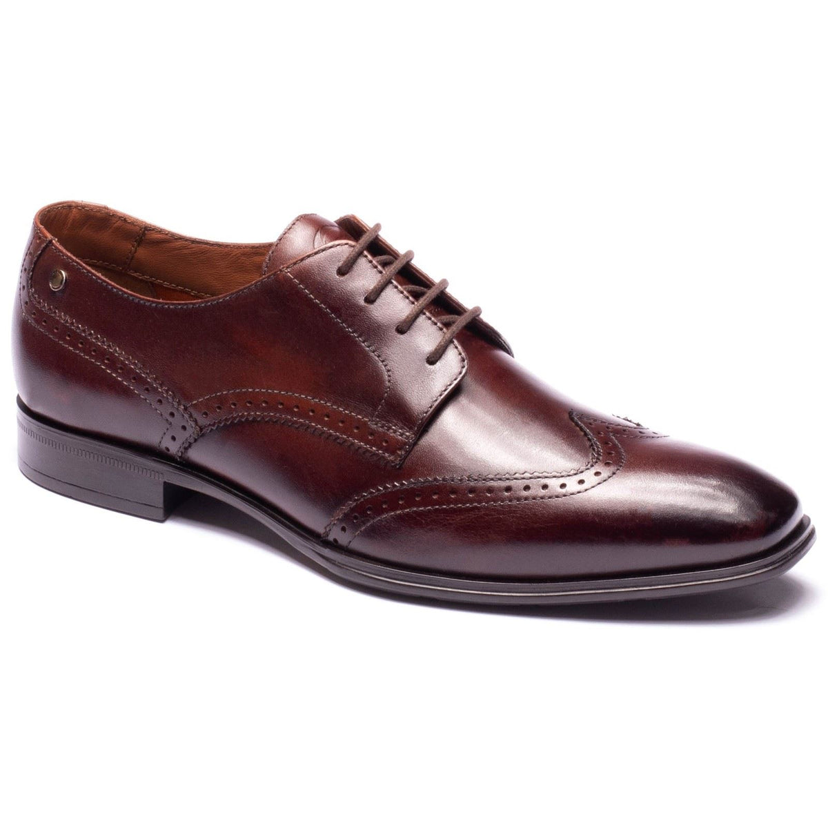 Base London Sloane Leather Men's BROWN Brogues Shoes