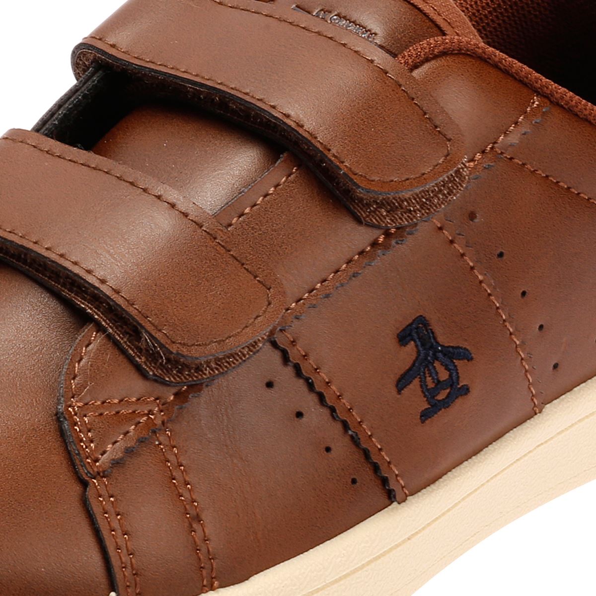 Penguin Junior Marble Tan/Navy Trainers