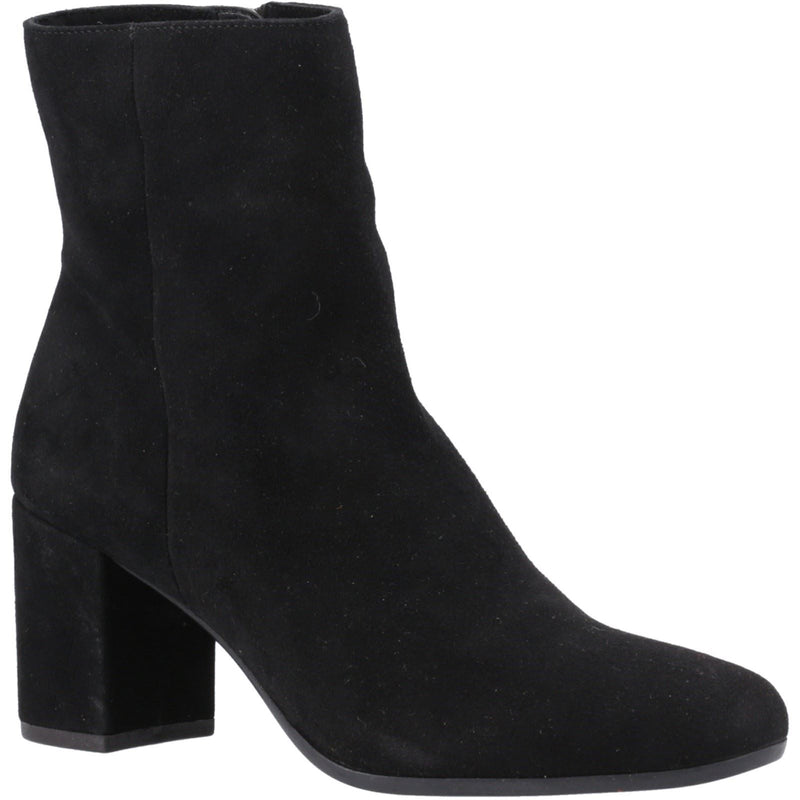 Hush Puppies Octavia Suede Women's Black Heeled Ankle Boots