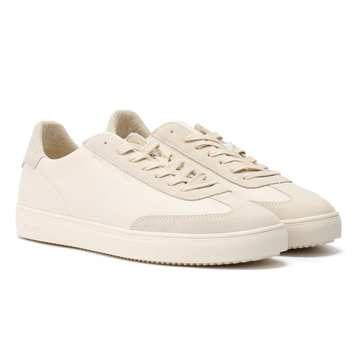 Clae Deane Leather Men's Triple Off White Trainers
