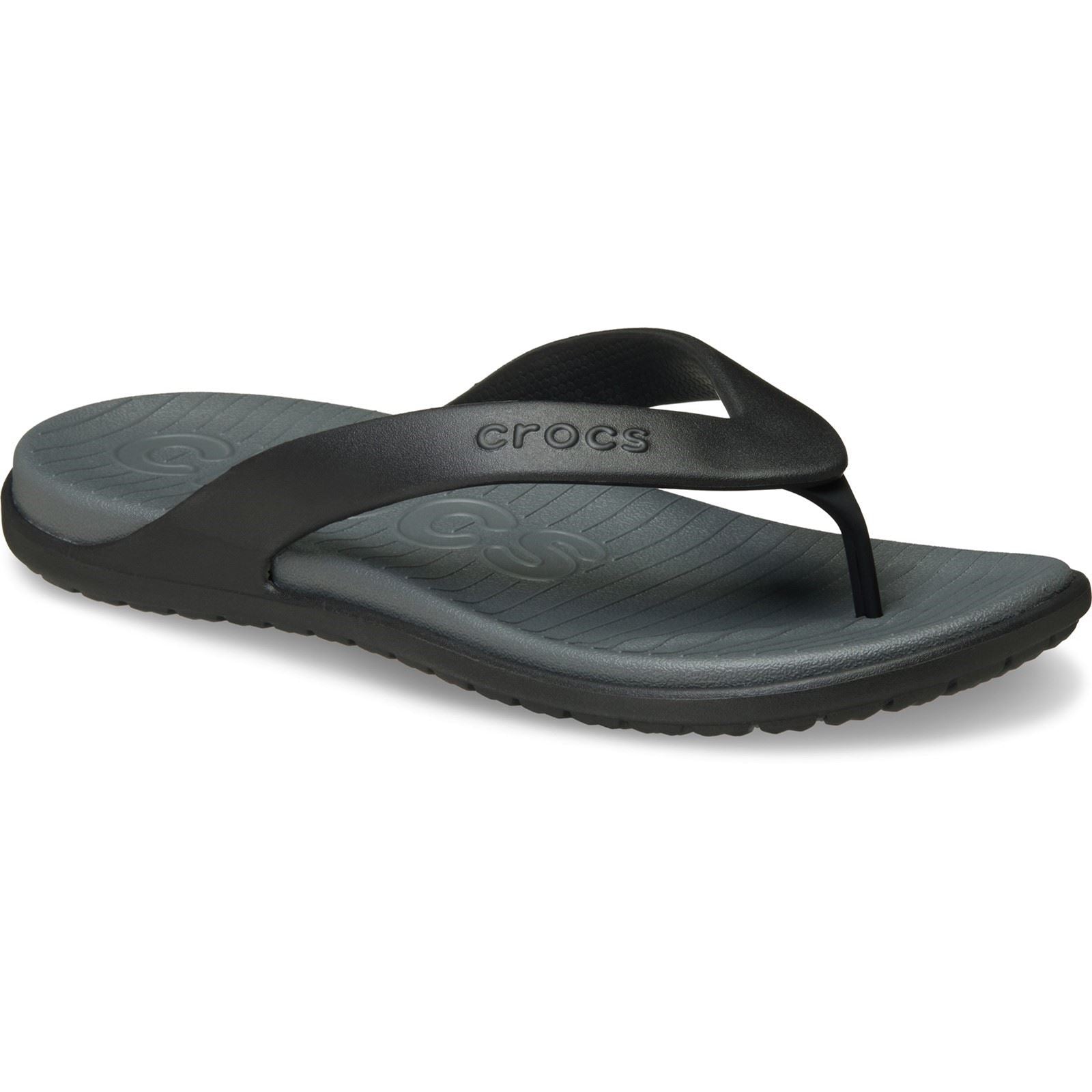 Crocs Coast Flip Polyurethane Men's Black/Slate Grey Flip Flops