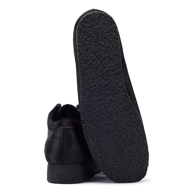 Clarks Originals Wallabee Hair On Men's Black Lace-Up Shoes