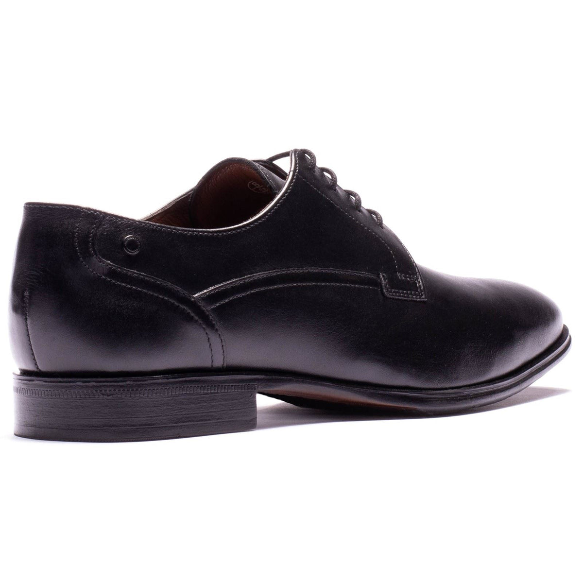 Base London Vance Leather Men's Black Derby Shoes