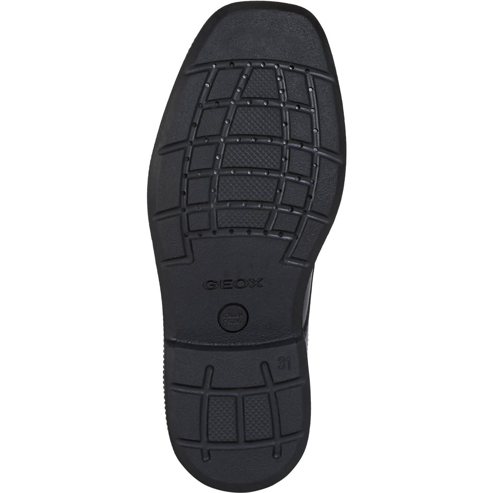 Geox Jr Federico Leather Boy's Black Lace-Up Shoes