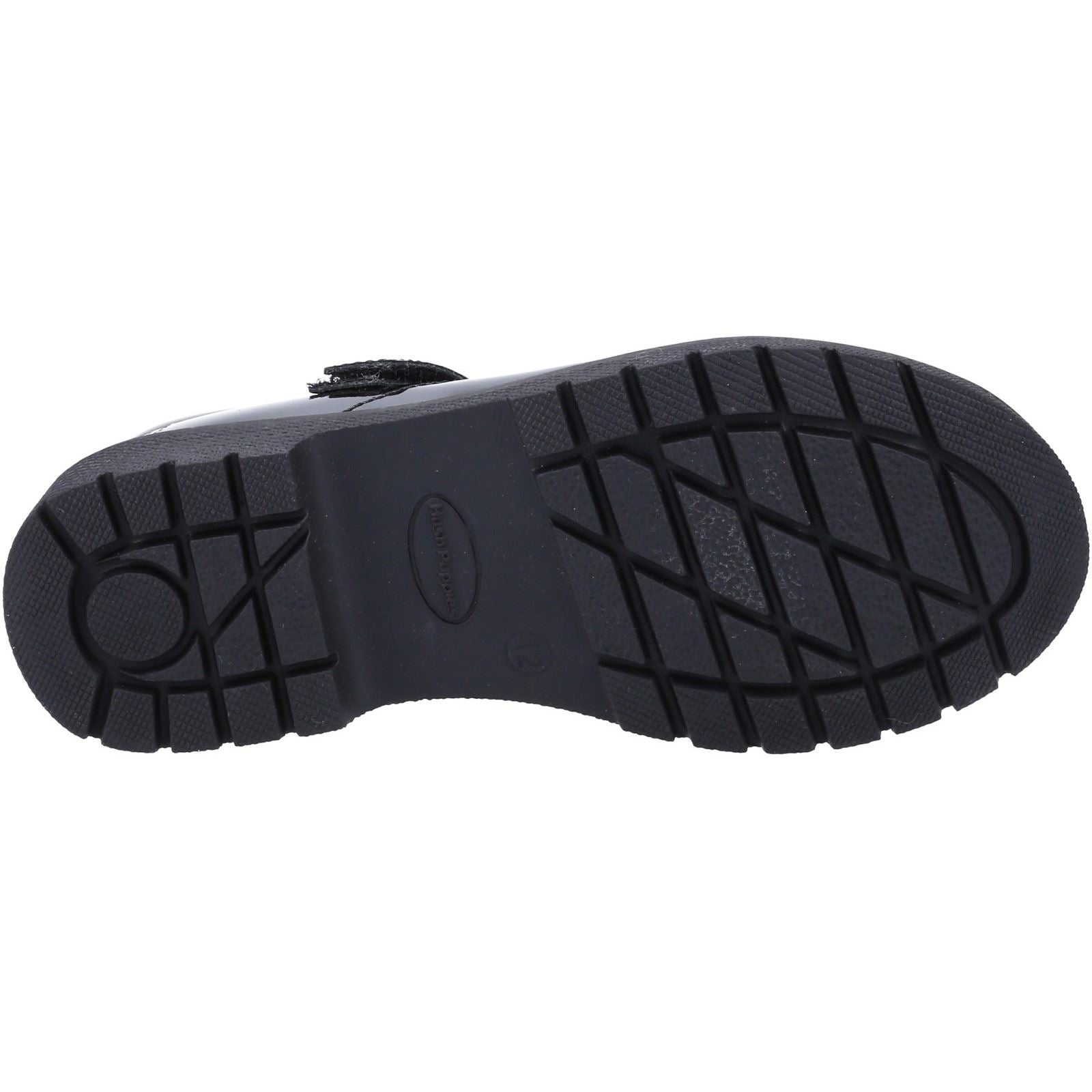 Hush Puppies Tally Junior Girls Black Patent Leather Shoes