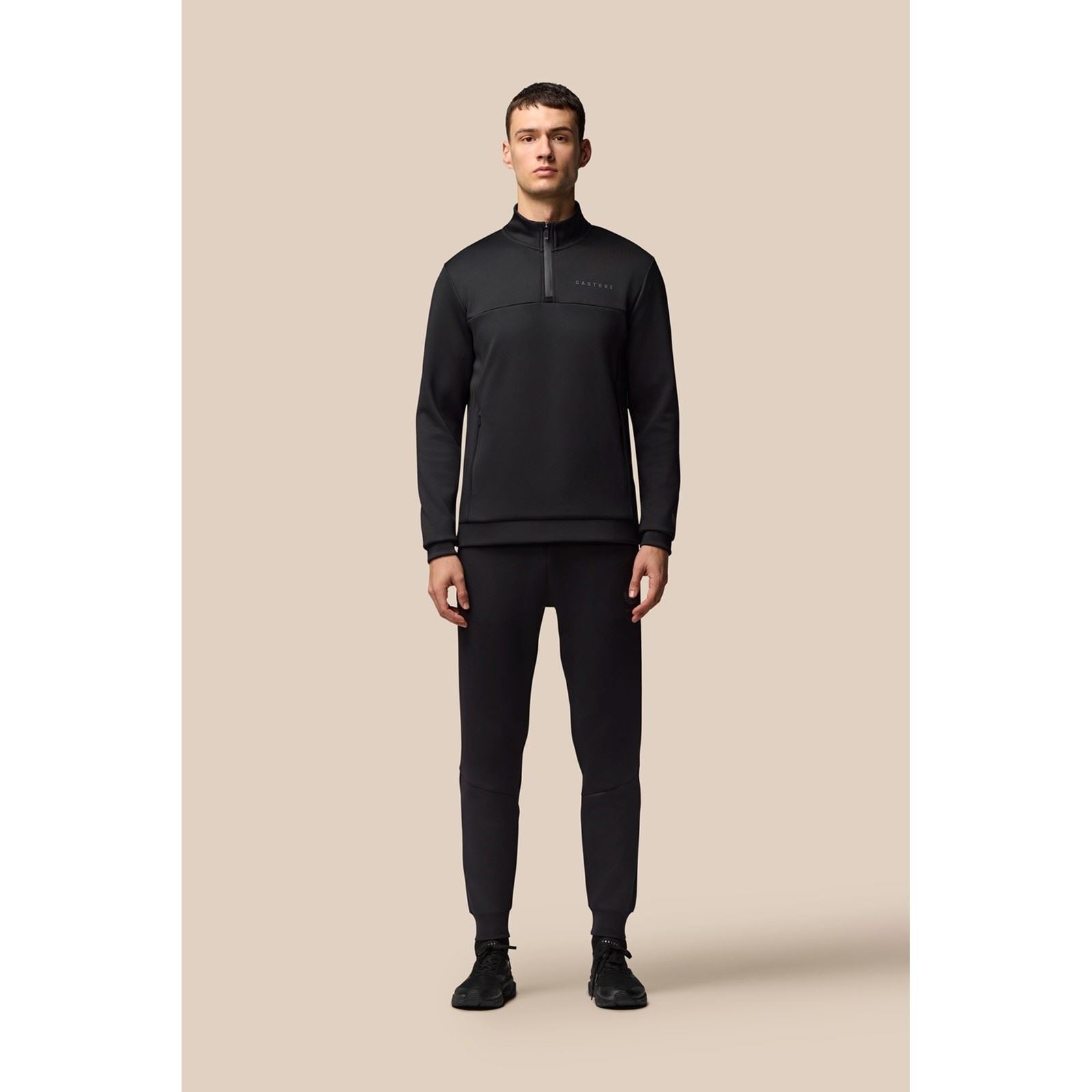 Castore Scuba 1/4 Zip Polyester Men's Black Sweatshirt