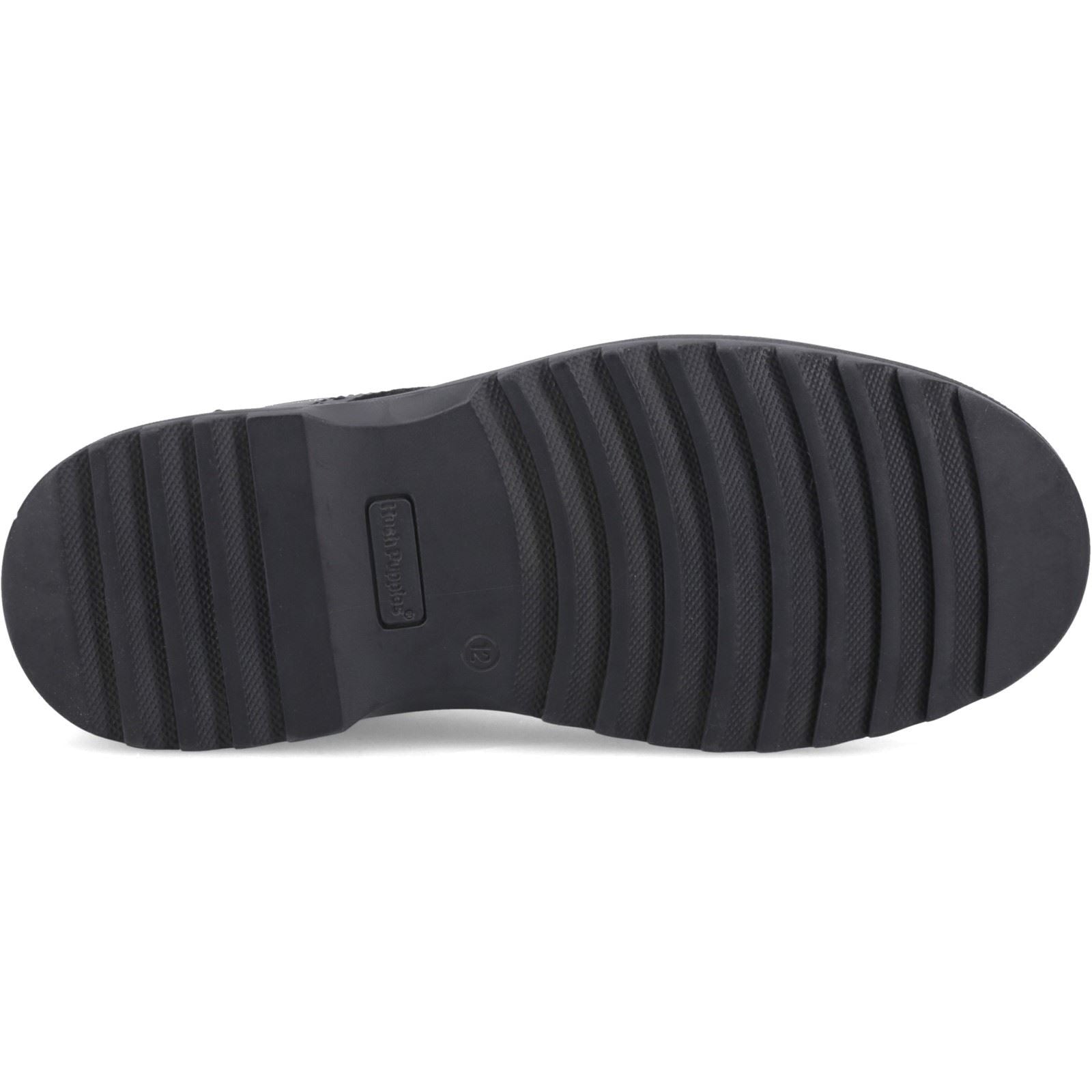 Hush Puppies Romeo Snr2 Leather Boy's Black Brogues