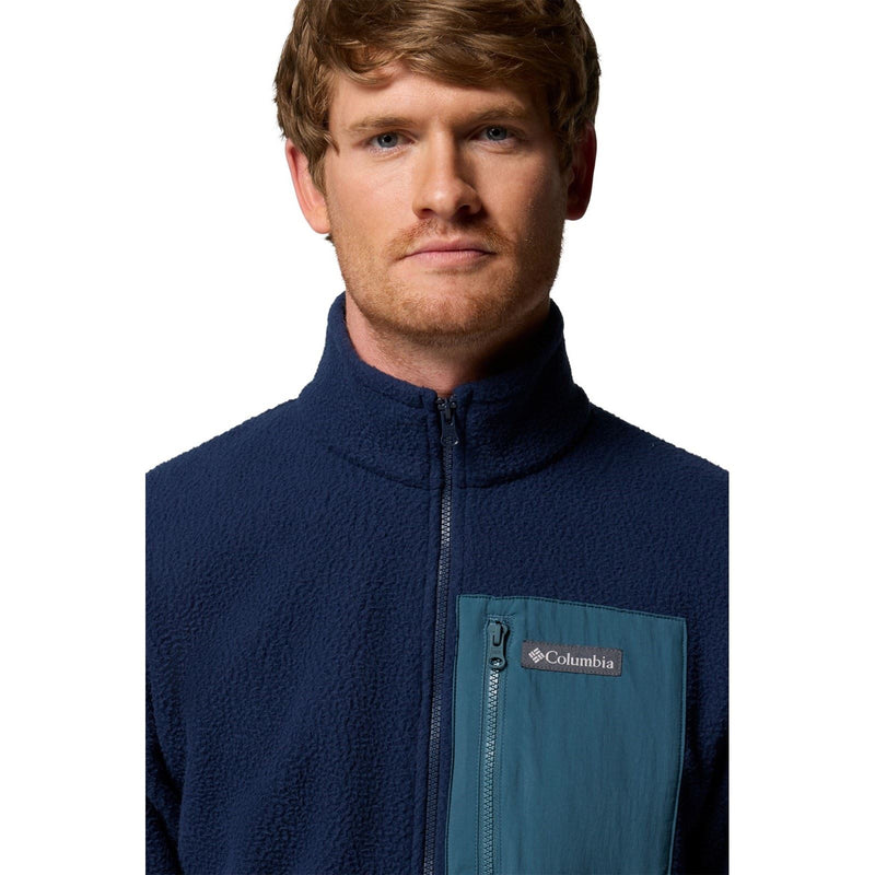 Columbia Jasper Ridge Pebbled Full Zip Fleece Men's Blue Fleece Jacket