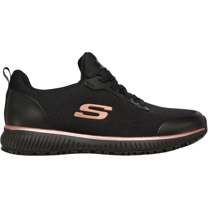 Skechers Workwear Squad SR Textile Women's Black/Rose Gold Safety Trainers